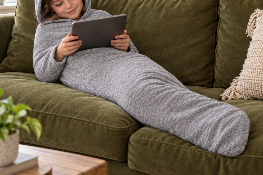 Niña relajada en su ARRULA en el sillón